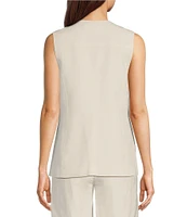 Calvin Klein Linen Blend Button Front Vest