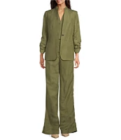Calvin Klein Linen Blend Wide Leg Pants