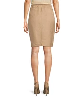 Calvin Klein Linen Blend Elastic Waistband Skirt