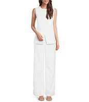 Calvin Klein Linen Blend Wide Leg Pants