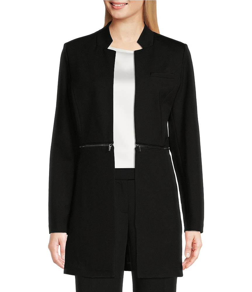 Calvin Klein Long Sleeve Open Front Trench Jacket