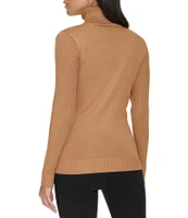 Calvin Klein Long Sleeve Turtleneck Criss Cross Sweater