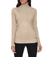 Calvin Klein Long Sleeve Turtleneck Criss Cross Sweater