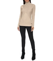 Calvin Klein Long Sleeve Turtleneck Criss Cross Sweater