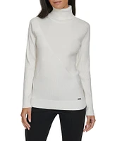 Calvin Klein Long Sleeve Turtleneck Criss Cross Sweater