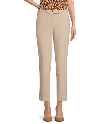 Calvin Klein Lux Mid-Rise Slim Leg Coordinating Ankle Pants