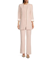 Calvin Klein Lux Open Front Roll Sleeve Jacket