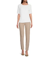 Calvin Klein Luxe Stretch Slim-Leg Pants