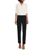 Calvin Klein Luxe Stretch Slim-Leg Pants