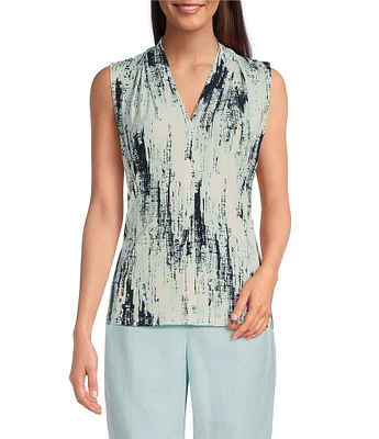 Calvin Klein Matte Jersey Printed V-Neck Sleeveless Cami