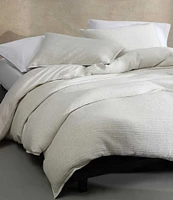 Calvin Klein Modern Cotton Ribbed Matelasse Melange Tencel Jersey Duvet Cover Mini Set