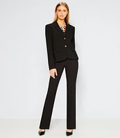 Calvin Klein Notch-Collar Long Sleeve Padded Shoulder Luxe Stretch Coordinating Jacket