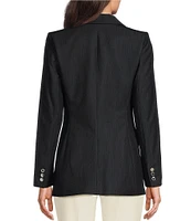 Calvin Klein Notch Lapel Collar Long Sleeve Patch Pocket Button Closure Jacket