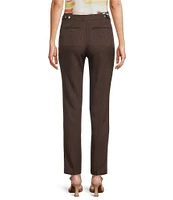 Calvin Klein Novelty Flat Front Mid Rise Straight Leg Pants