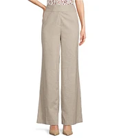 Calvin Klein Novelty Mid Rise Wide Leg Flat Front Pants