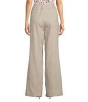 Calvin Klein Novelty Mid Rise Wide Leg Flat Front Pants