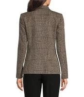 Calvin Klein Novelty Plaid Notch Lapel Double Breasted Blazer