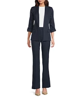 Calvin Klein Novelty Textured Ruffle Mock Neck Sleeveless Top
