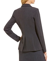 Calvin Klein Notch Lapel Long Sleeve One Button Jacket