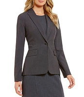 Calvin Klein Notch Lapel Long Sleeve One Button Jacket