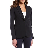 Calvin Klein Notch Lapel Long Sleeve One Button Jacket