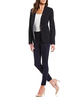 Calvin Klein Notch Lapel Long Sleeve One Button Jacket