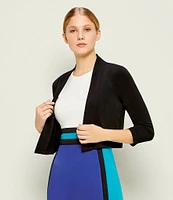 Calvin Klein Open Front 3/4 Sleeve Stretch Cardigan