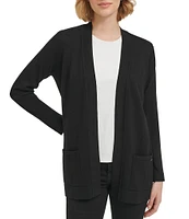 Calvin Klein Open Front Long Sleeve Cardigan