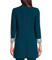 Calvin Klein Open Front Roll Sleeve Jacket