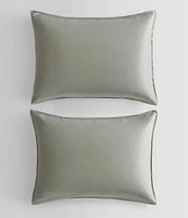 Calvin Klein Organic Earth Collection Solid Cotton Sateen Duvet Cover Mini Set