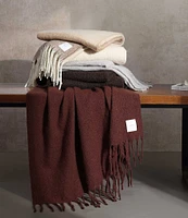 Calvin Klein Oversized Faux Mohair Ombre Yarn Dyed Throw Blanket