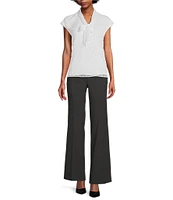 Calvin Klein Petite Size Classic Trouser Leg Slightly Flared Hem Pants