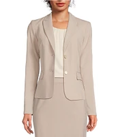 Calvin Klein Petite Size Notch Collar Long Sleeve Jacket