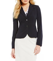 Calvin Klein Petite Size Notch Collar Long Sleeve Jacket