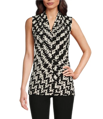 Calvin Klein Petite Size Printed V-Neck Sleeveless Knit Cami Top