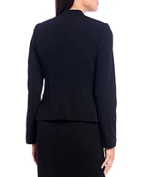 Calvin Klein Petite Size Scuba Crepe Long Sleeve Open Front Jacket