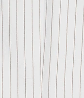Calvin Klein Pinstripe Linen Blend One-Button Blazer