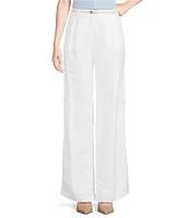 Calvin Klein Pinstripe Linen Blend Pants