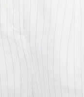 Calvin Klein Pinstripe Linen Blend Pants