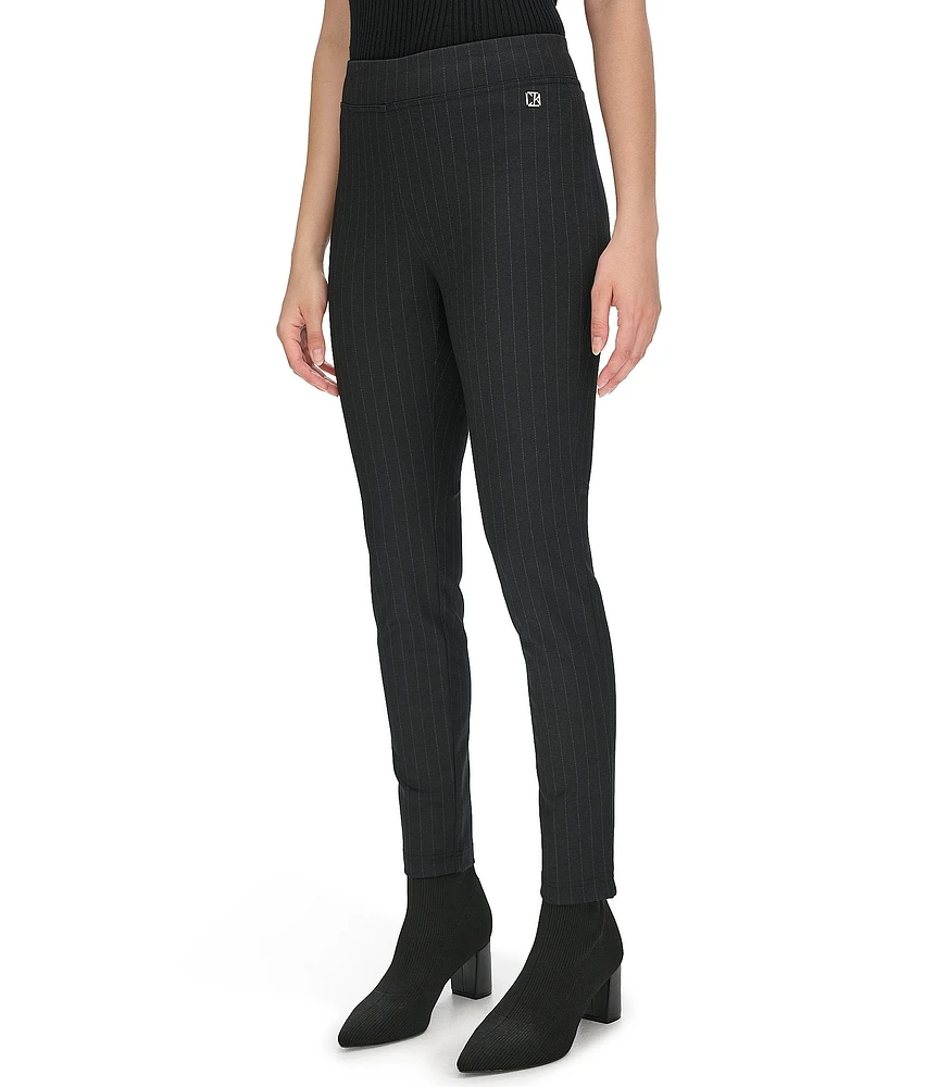 Calvin Klein Pinstripe Ponte Slim Fit Pull-On Pant