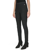 Calvin Klein Pinstripe Ponte Slim Fit Pull-On Pant