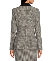 Calvin Klein Plaid 6-Button Notch Lapel Long Sleeve Jacket