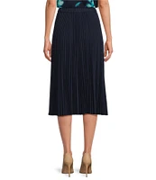 Calvin Klein Pleated Pull-On Midi Skirt
