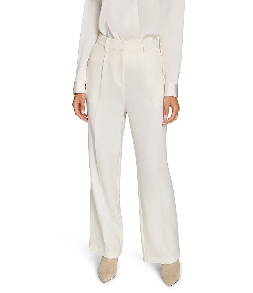 Calvin Klein Pleated Wide Leg Cropped Pant