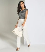 Calvin Klein Pleated Wide Leg Cropped Pant