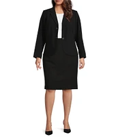 Calvin Klein Plus Size Long Sleeve 2-Button Suit Jacket