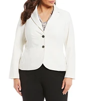 Calvin Klein Plus Size Long Sleeve 2-Button Suit Jacket