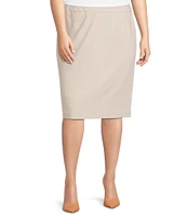 Calvin Klein Plus Size High Rise Luxe Stretch Pencil Skirt