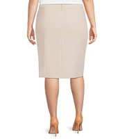 Calvin Klein Plus Size High Rise Luxe Stretch Pencil Skirt