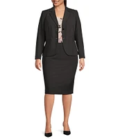 Calvin Klein Plus Size High Rise Luxe Stretch Pencil Skirt